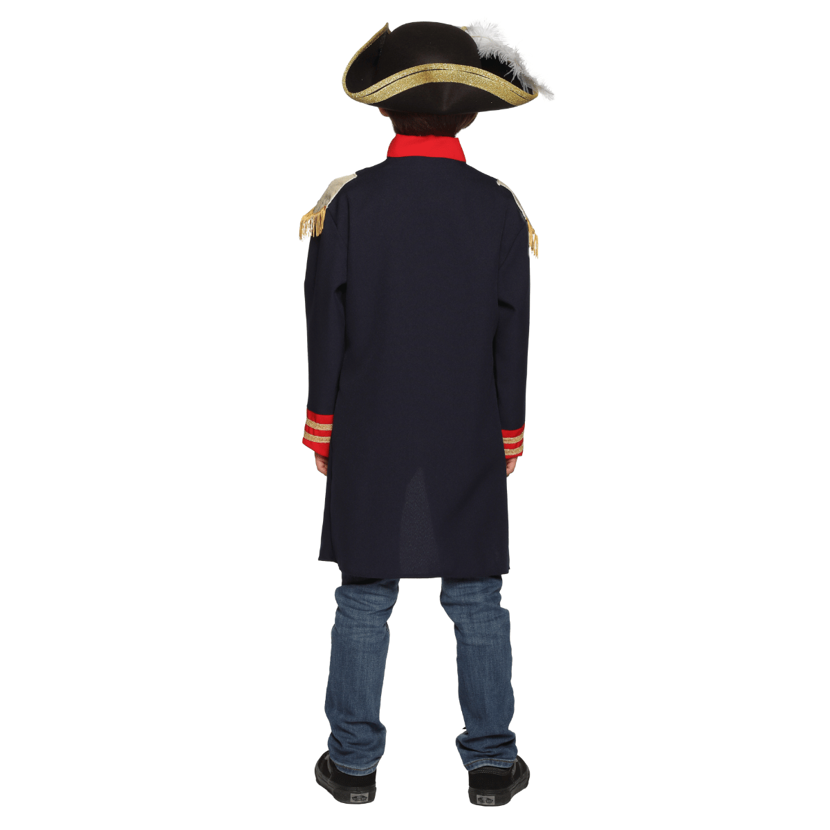 Veste déguisement La Pérouse - portée de dos avec chapeau