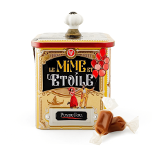 Boîte de caramels le Mime et l'Etoile - de face avec caramels