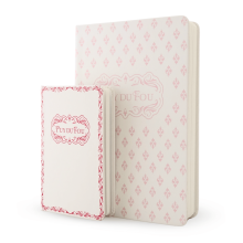 Carnets Puy du Fou 1900 rose A5 et A6 - de biais