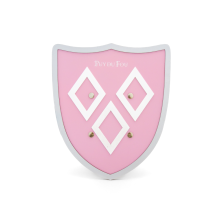 Bouclier mâcles en bois rose