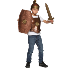 Panoplie de gladiateur romain portée de ace