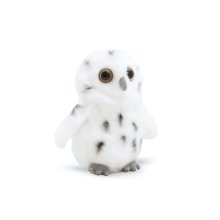 Peluche chouette harfang 15 cm - de biais