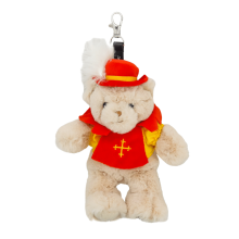 Porte-clés peluche ours Mousquetaire - suspendu