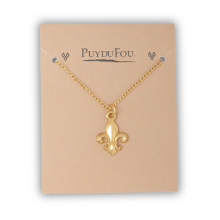 Pendentif fleur de lys doré Puy du Fou