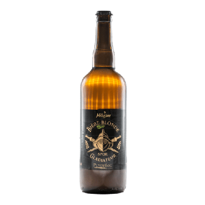 Bière blonde bio Gladiateur en bouteille de 75cl avec un design original, boutique officielle du Puy du Fou.