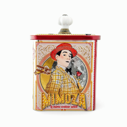 Boîte de caramels le Mime et l'Etoile - face mime Mimosa