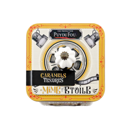 Boîte de caramels le Mime et l'Etoile - couvercle vue du dessus