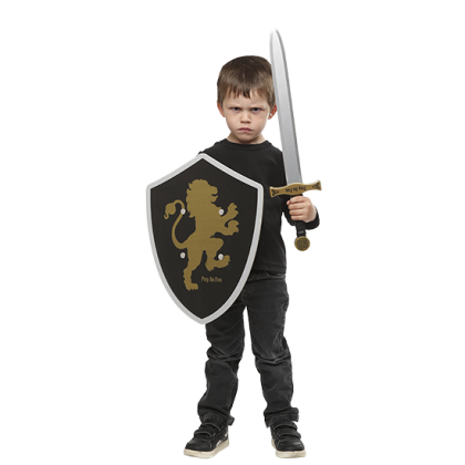 Bouclier bois roi Arthur