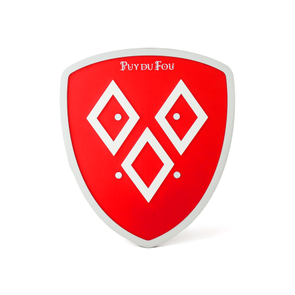 Bouclier mâcles en bois rouge