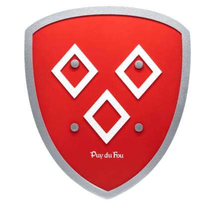 Bouclier mâcles en bois rouge