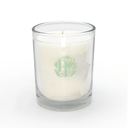 Bougie parfumée à la verveine et au citron dans un contenant en verre élégant, boutique officielle du Puy du Fou.