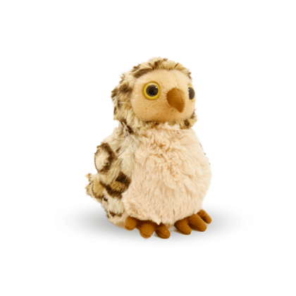 Peluche chouette brune de 19 cm - de biais