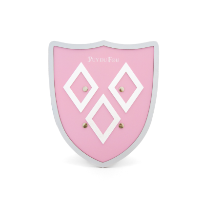 Bouclier mâcles en bois rose