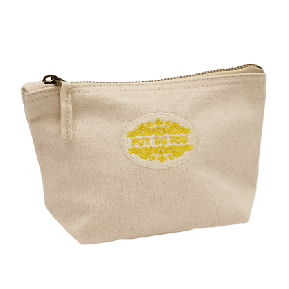 Pochette en tissus beige Puy du Fou
