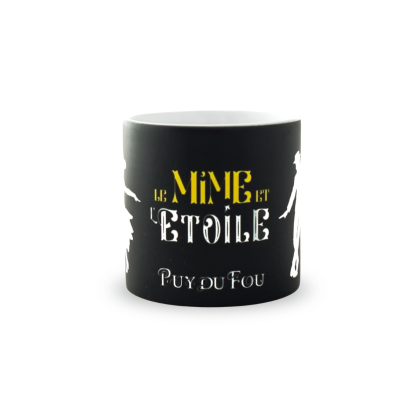 Mini mug noir le Mime et l'Etoile - face texte