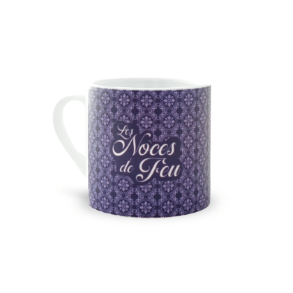 Mini mug violet les noces de Feu - face texte