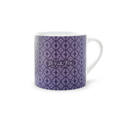 Mini mug violet les noces de Feu - face Puy du Fou