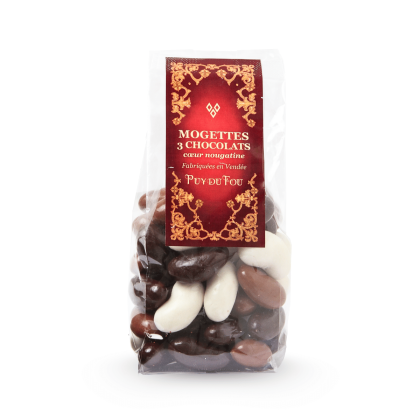 Mogettes 3 chocolats - sachet de face