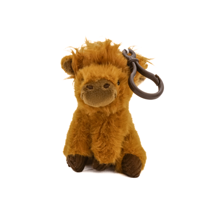 Porte-clés peluche Highland - assis de face