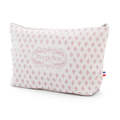 Pochette Puy du Fou 1900 rose - de biais