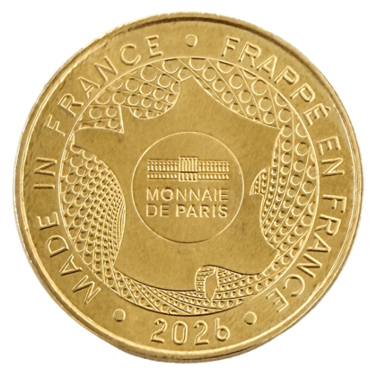Revers du jeton touristique Le Signe du Triomphe 2026 – poinçon officiel Monnaie de Paris, inscription Made in France, millésime 2026