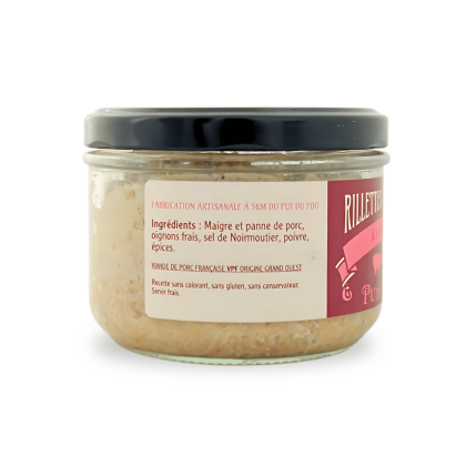 Rillettes de cochon à l'ancienne - produit de profil (ingrédients)