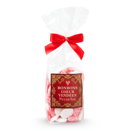 Sachet de bonbons coeur vendéen du Puy du Fou 200g