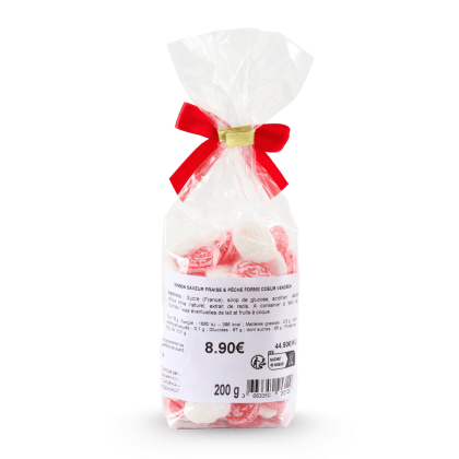 Sachet de bonbons coeur vendéen du Puy du Fou 200g - de dos