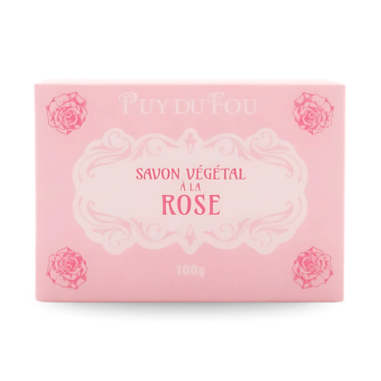 Savon végétal à la rose - boîte de face
