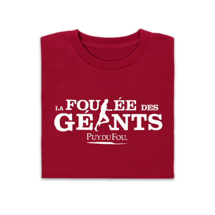 T-shirt rouge Foulée des Géants - plié