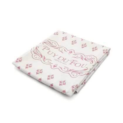 Torchon Puy du Fou 1900 rose - plié