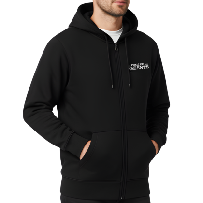 Veste zippée noire Foulée des Géants - Portée par un homme