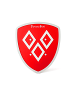 Bouclier mâcles en bois rouge