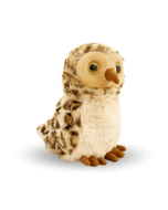 Peluche chouette brune de 24 cm - de biais
