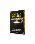 Boîte du jeu de société Amelia Davies la quête du Graal vue de côté