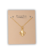 Pendentif fleur de lys doré Puy du Fou