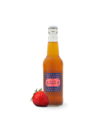 Thé glacé à la fraise - bouteille de face avec fraise