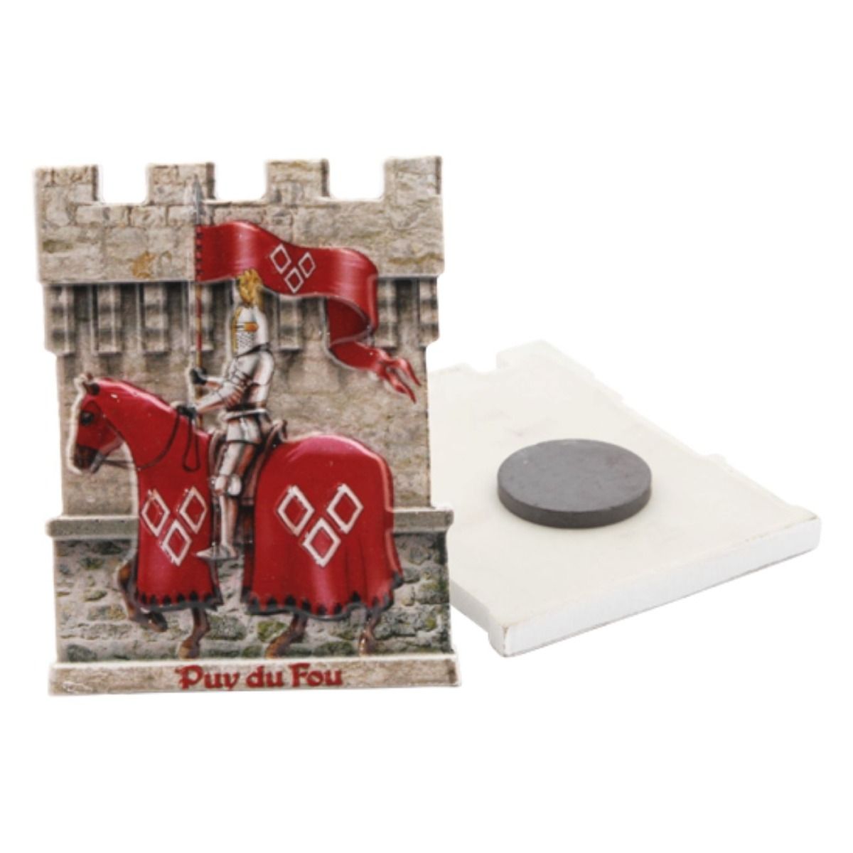 Aimant Chevalier rouge double face