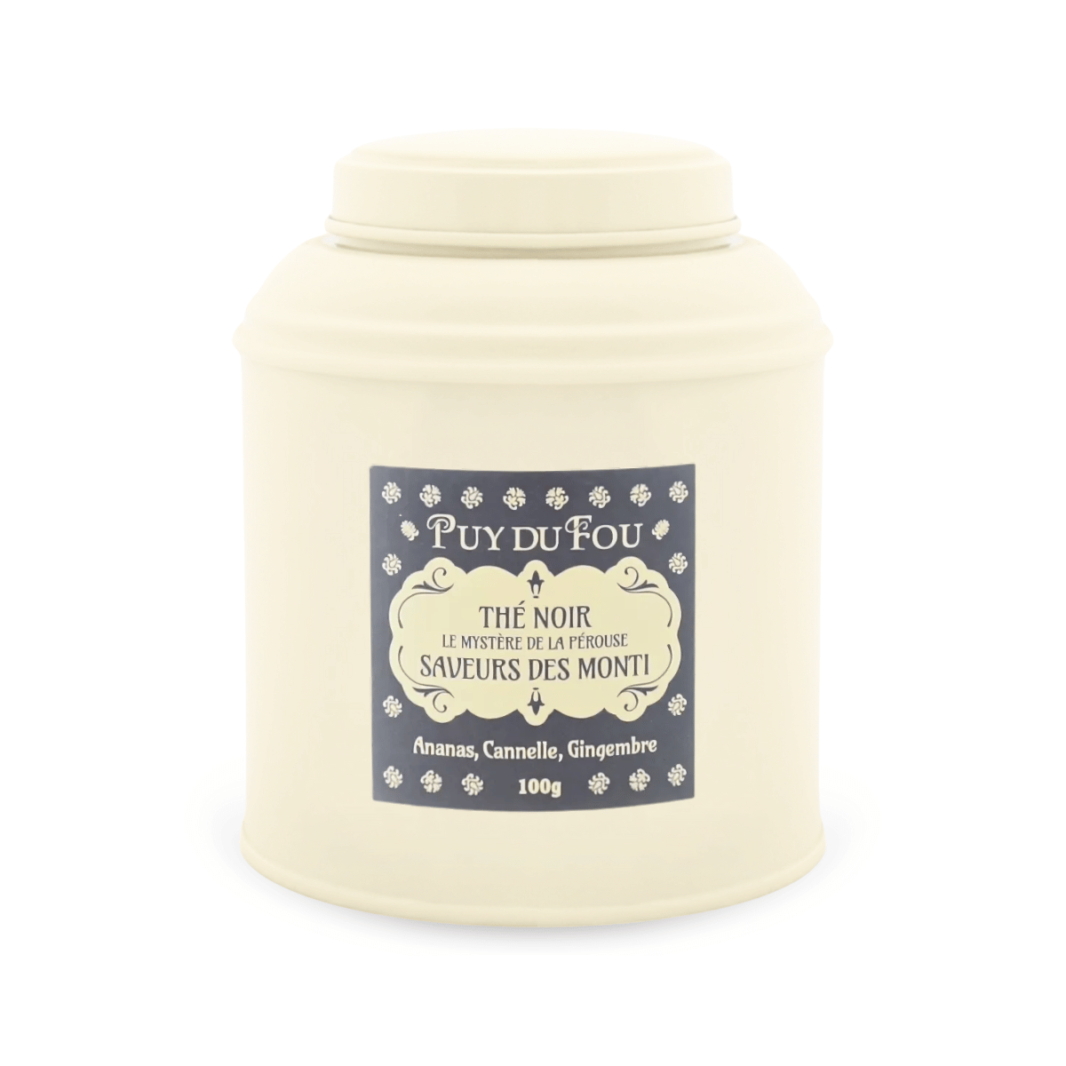 Boîte de thé noir ananas, cannelle et gingembre Le Mystère de La Pérouse - de face