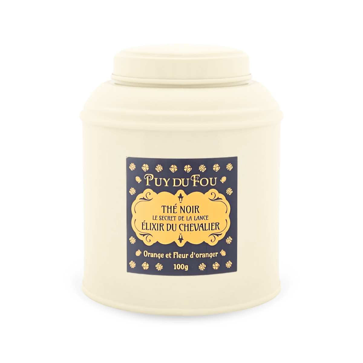 Boîte de thé noir orange et fleur d'oranger Le Secret de la Lance - de face