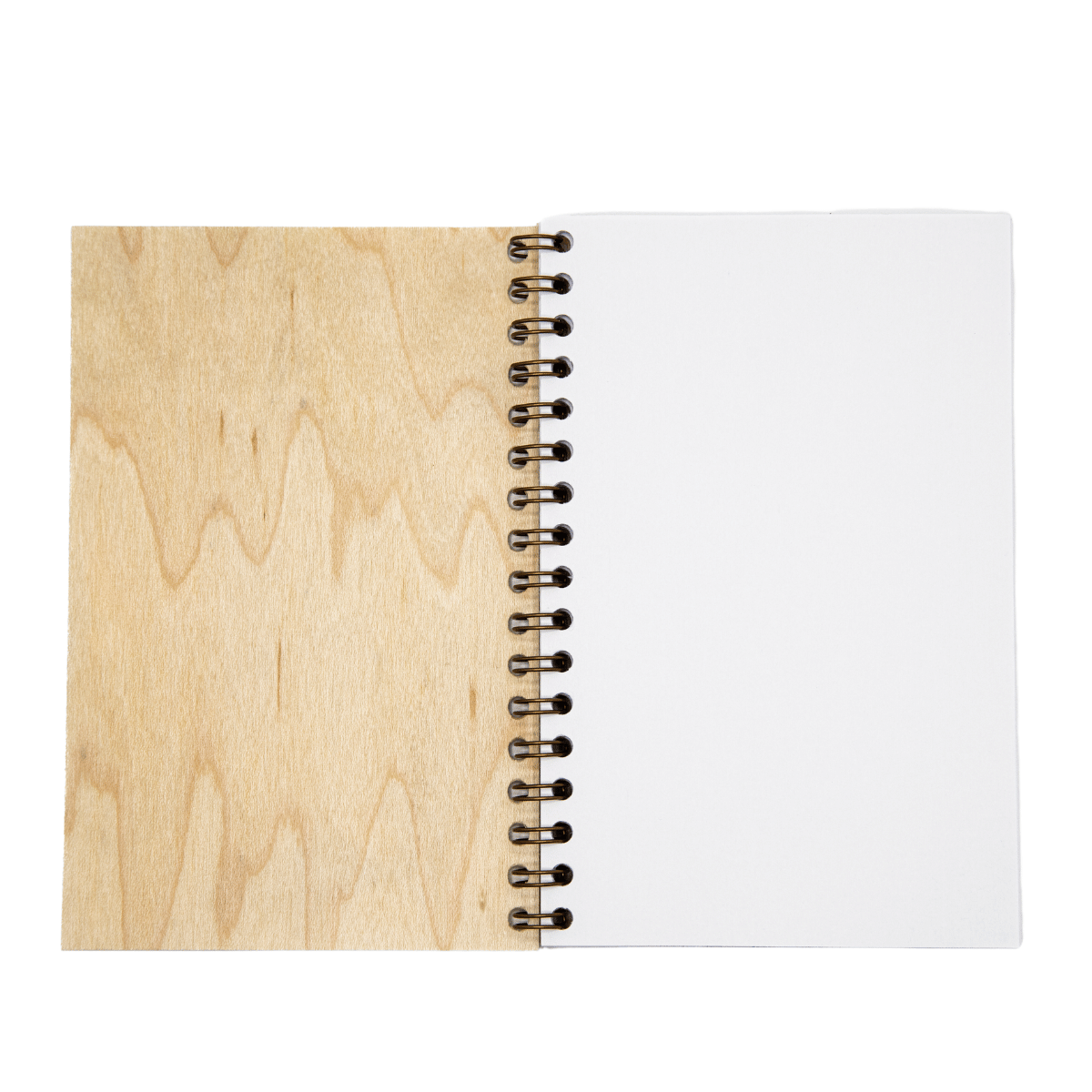 Intérieur carnet en bois et pages blanches, boutique officielle du Puy du Fou.
