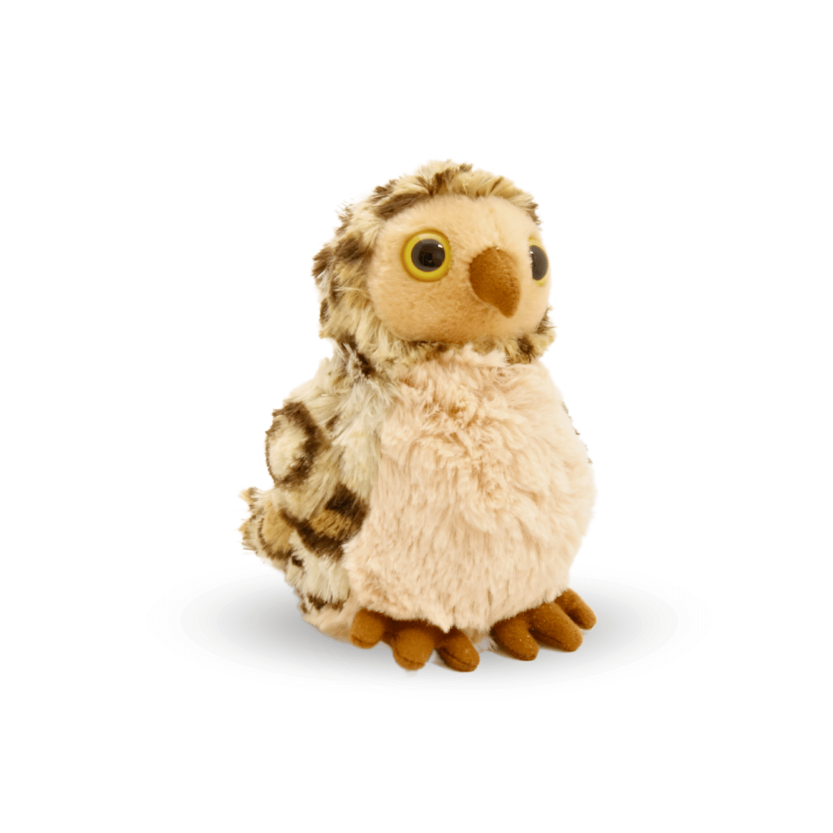 Peluche chouette brune de 19 cm - de biais