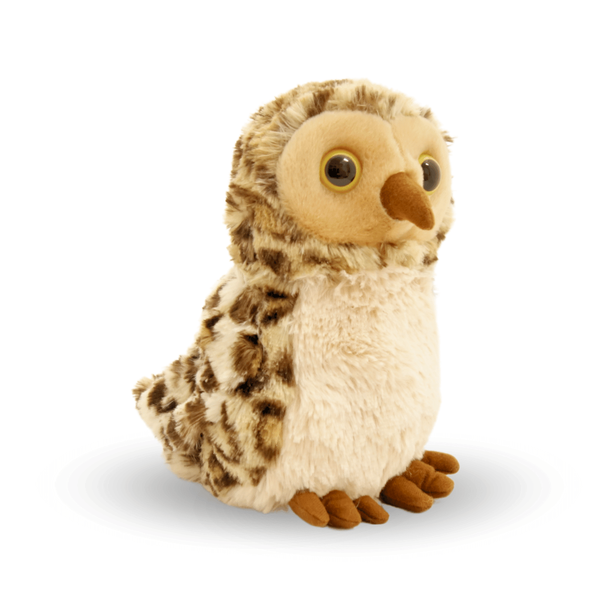 Peluche chouette brune de 24 cm - de biais