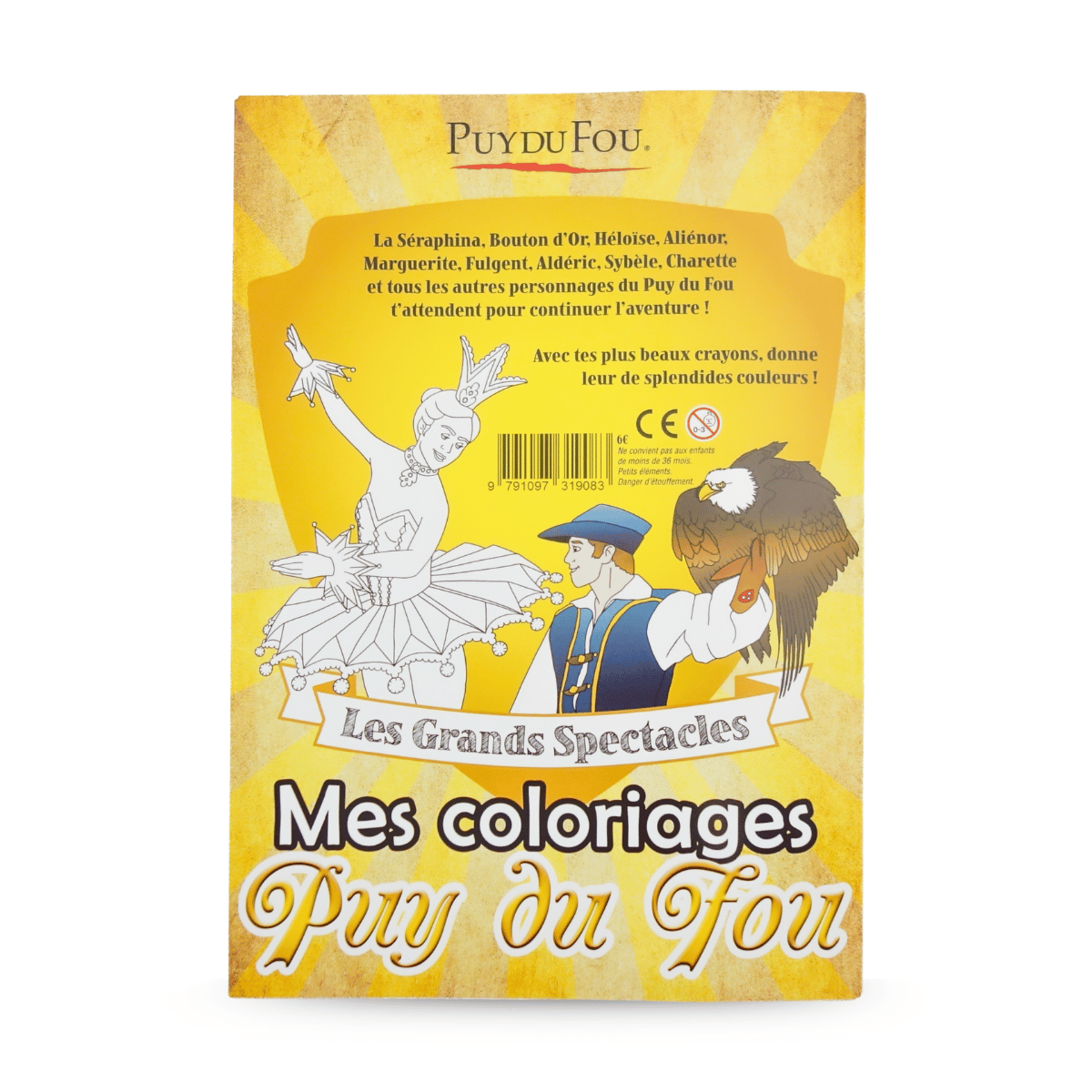 Coloriages Puy du Fou, les grands spectacles - de dos