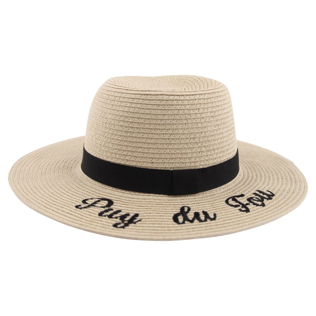 Chapeau capeline beige puy du fou