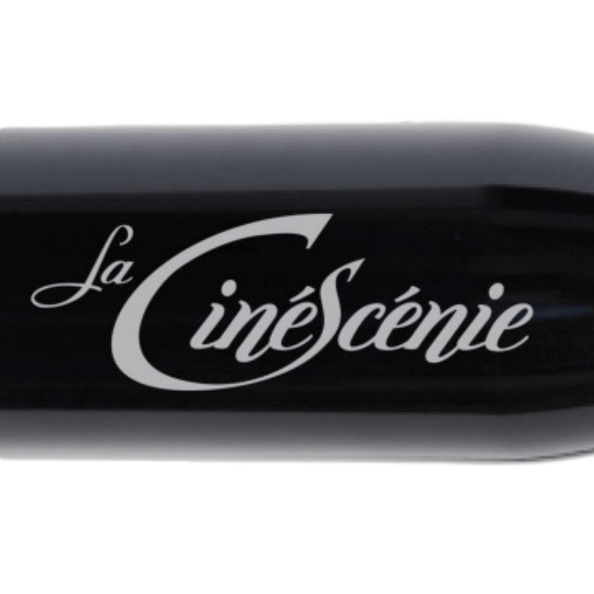 Gourde noire en aluminium portant le logo de la Cinéscénie, avec un design épuré, boutique officielle du Puy du Fou.