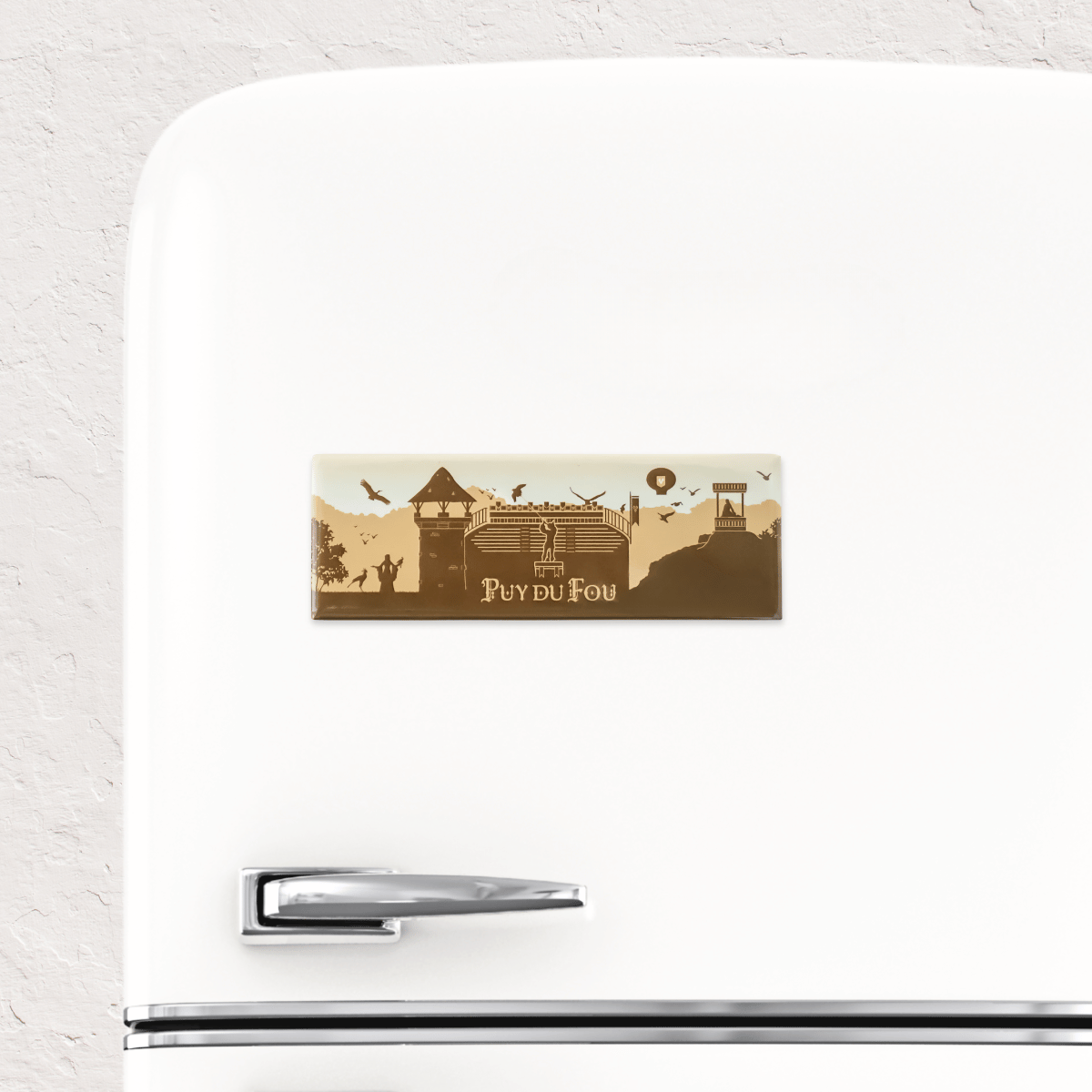 Magnet marron le Bal des Oiseaux Fantômes - sur frigo