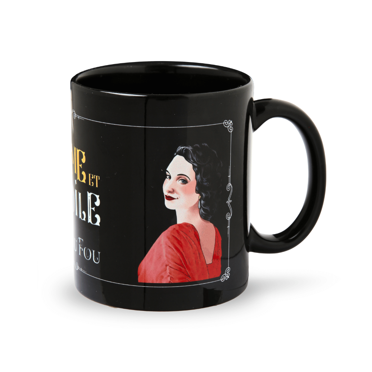 Mug noir le Mime et l'Etoile - profil Garance