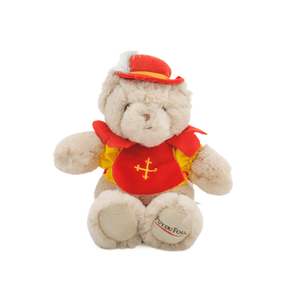 Porte-clés peluche ours Mousquetaire - de face