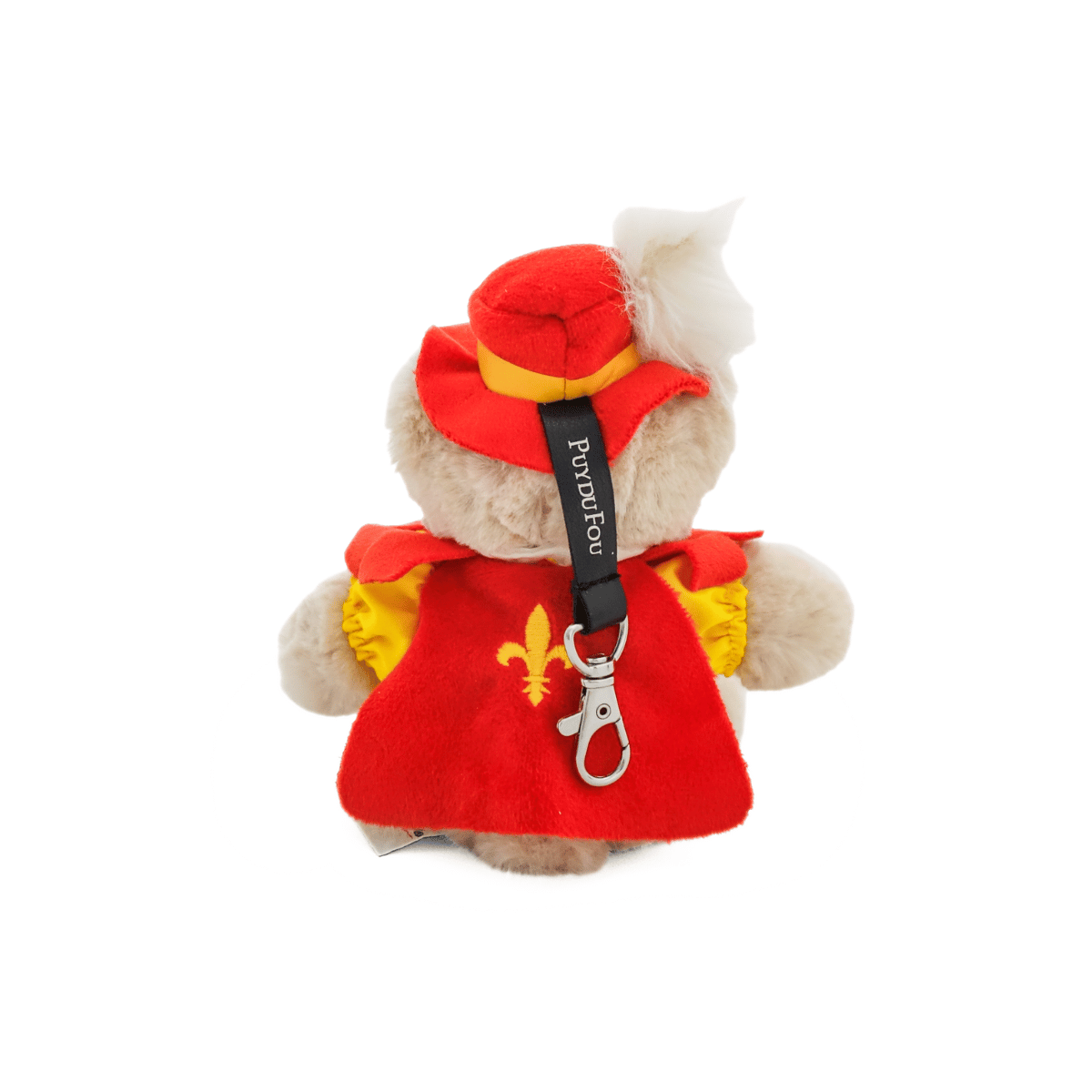 Porte-clés peluche ours Mousquetaire - de dos